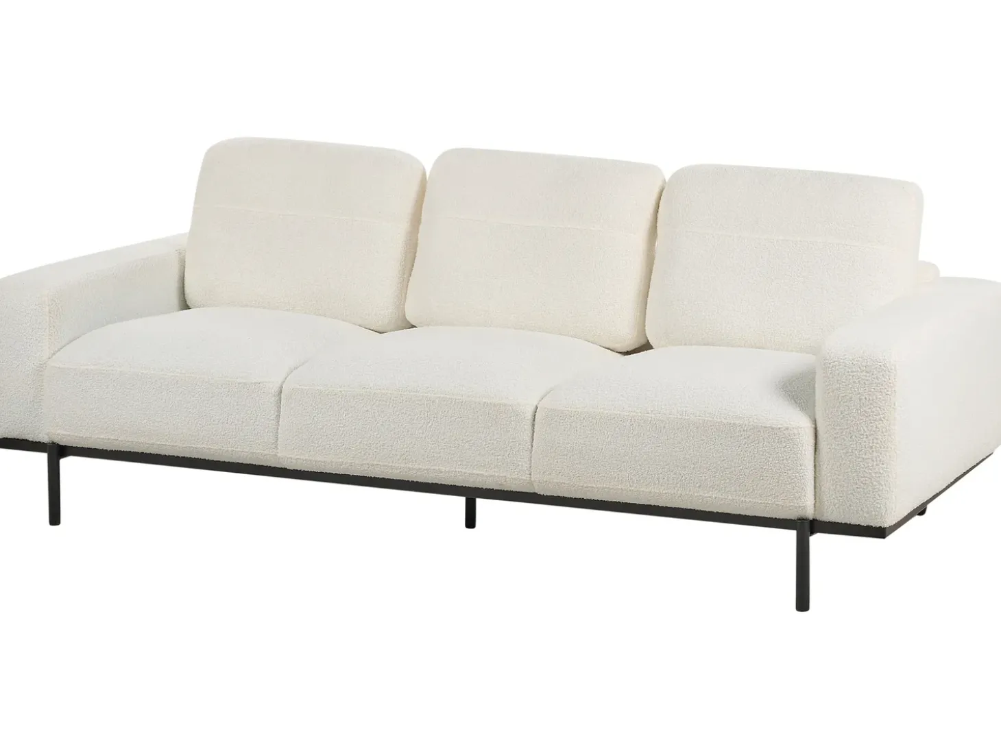 Online Sofa dla 3 osób SOVIK Boucle Złamana biel Sofy Tapicerowane|Kolekcje Sof