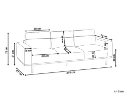 Sofa dla 3 osób SOVIK Ekoskóra Kolekcje Sof|Sofy Skórzane