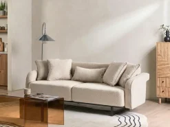 Hot Sofa dla 3 osób SVANEK Boucle Beżowy Sofy Tapicerowane|Wszystkie Sofy