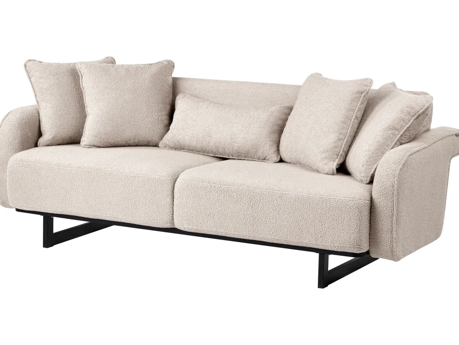 Hot Sofa dla 3 osób SVANEK Boucle Beżowy Sofy Tapicerowane|Wszystkie Sofy