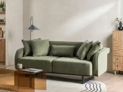 Online Sofa dla 3 osób SVANEK Zielony Sofy Tapicerowane|Wszystkie Sofy