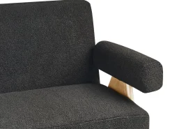 Clearance Sofa dla 2 osób TAMRE Boucle Czarny/ jasny brąz Sofy Tapicerowane|Sofy Dwuosobowe