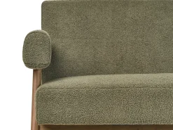 New Sofa dla 2 osób TAMRE II Boucle Zielony/ ciemny brąz Sofy Tapicerowane|Sofy Dwuosobowe