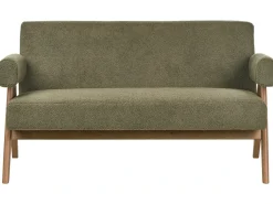 New Sofa dla 2 osób TAMRE II Boucle Zielony/ ciemny brąz Sofy Tapicerowane|Sofy Dwuosobowe