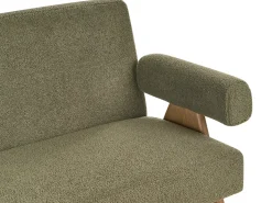 New Sofa dla 2 osób TAMRE II Boucle Zielony/ ciemny brąz Sofy Tapicerowane|Sofy Dwuosobowe