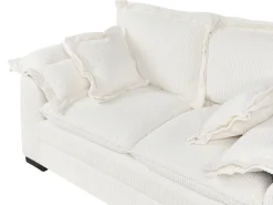 Hot Sofa dla 2 osób TIRRO Sztruks Biały Sofy Tapicerowane|Sofy Dwuosobowe
