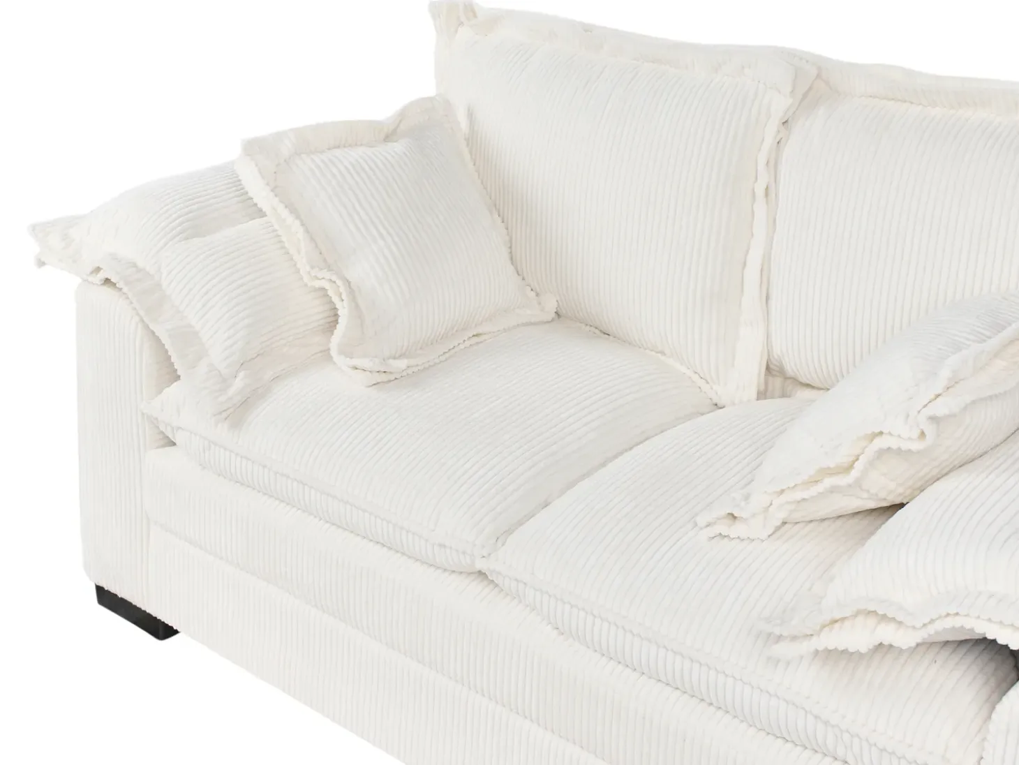 Hot Sofa dla 2 osób TIRRO Sztruks Biały Sofy Tapicerowane|Sofy Dwuosobowe