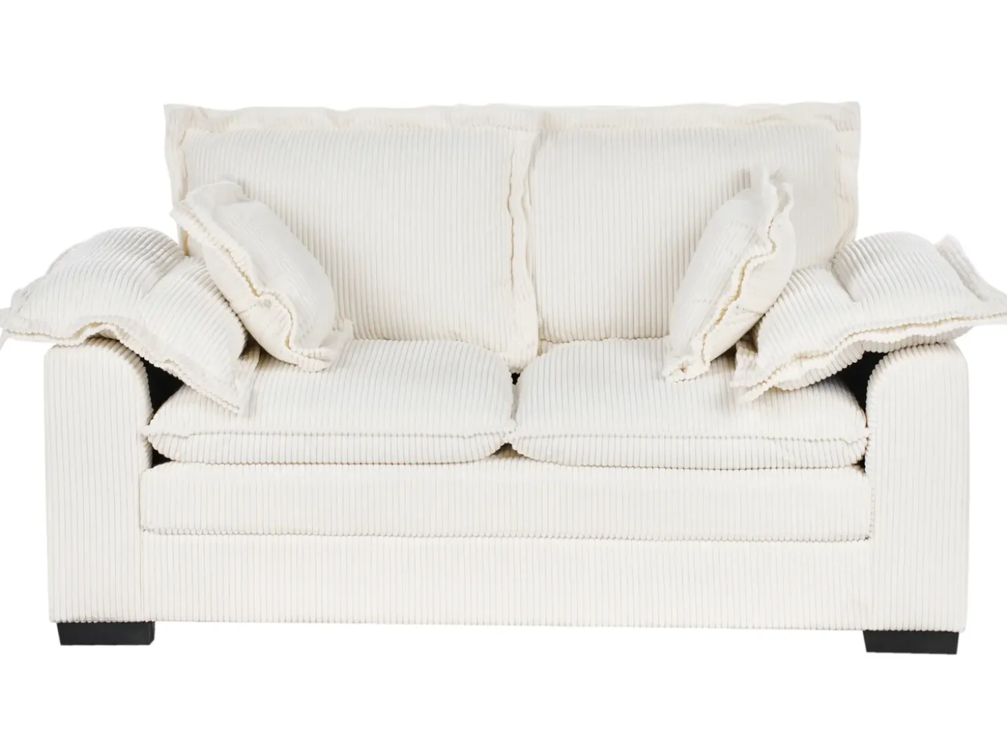 Hot Sofa dla 2 osób TIRRO Sztruks Biały Sofy Tapicerowane|Sofy Dwuosobowe