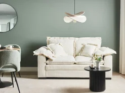 Hot Sofa dla 2 osób TIRRO Sztruks Biały Sofy Tapicerowane|Sofy Dwuosobowe