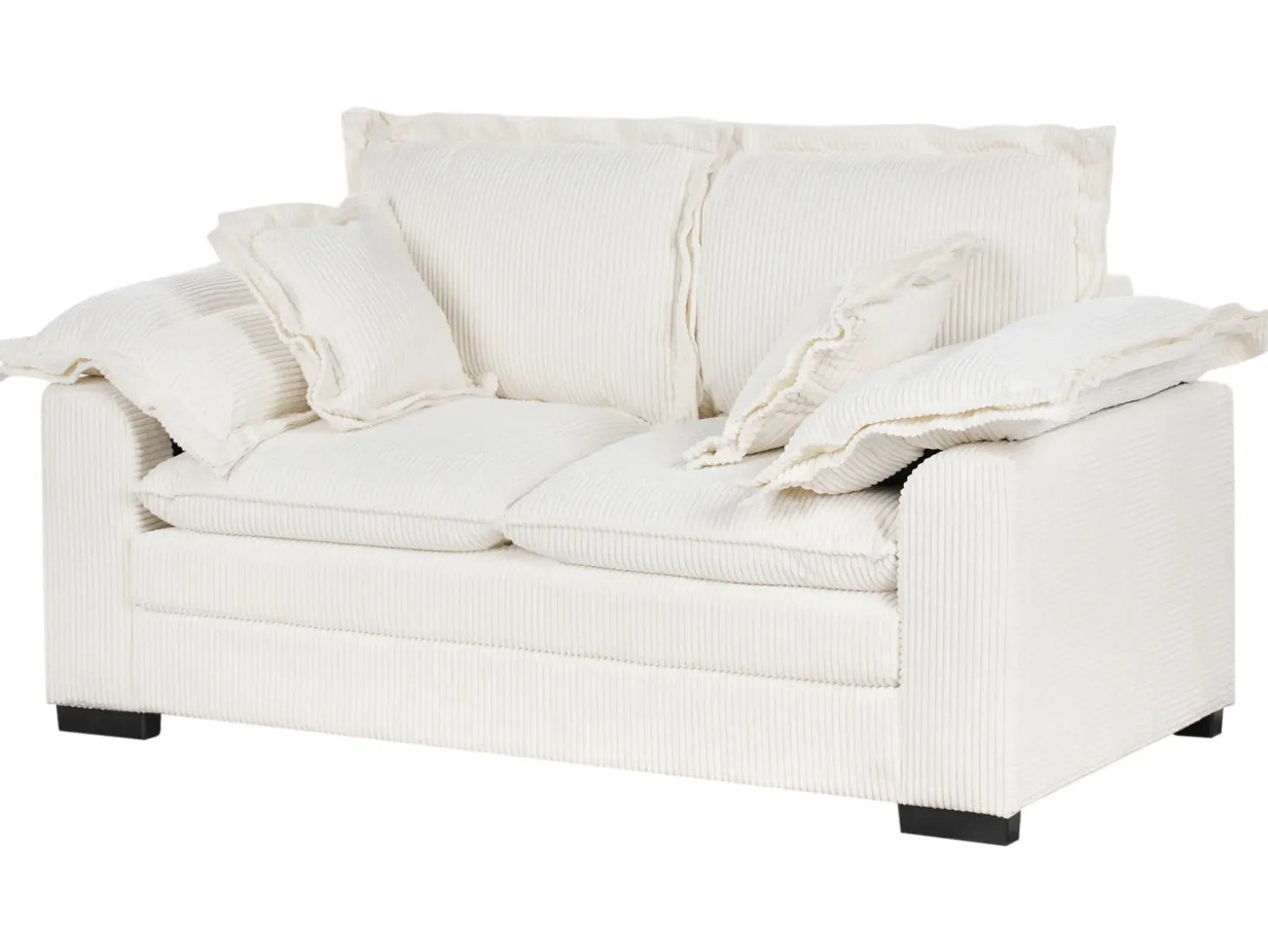 Hot Sofa dla 2 osób TIRRO Sztruks Biały Sofy Tapicerowane|Sofy Dwuosobowe