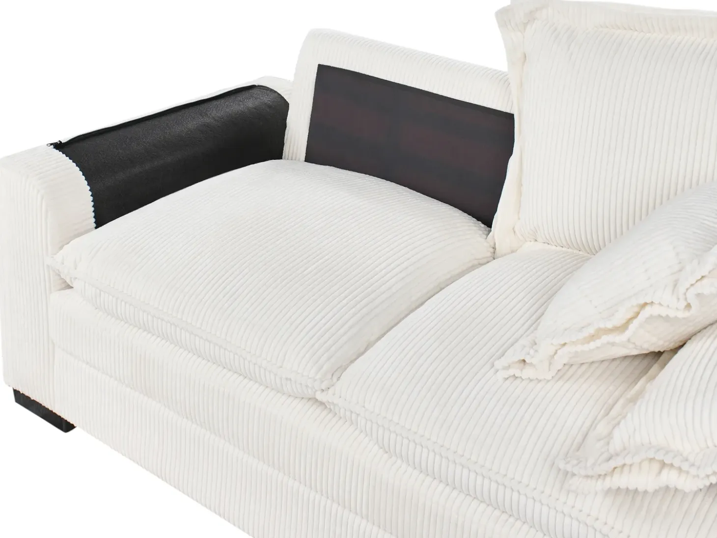 Hot Sofa dla 2 osób TIRRO Sztruks Biały Sofy Tapicerowane|Sofy Dwuosobowe
