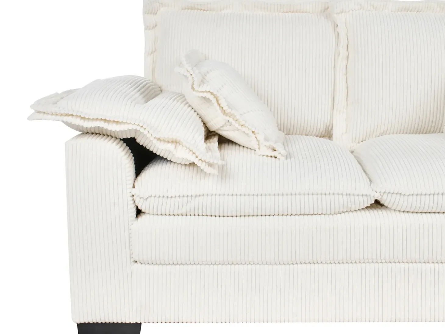 Hot Sofa dla 2 osób TIRRO Sztruks Biały Sofy Tapicerowane|Sofy Dwuosobowe