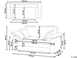 New Sofa dla 2 osób TIRRO Sztruks Brązowy Sofy Tapicerowane|Sofy Dwuosobowe