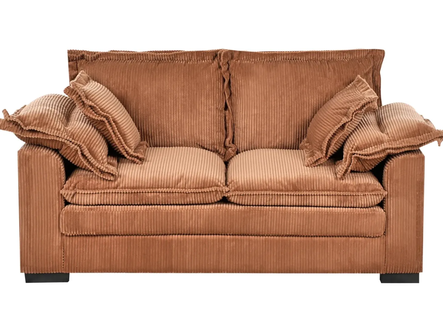 New Sofa dla 2 osób TIRRO Sztruks Brązowy Sofy Tapicerowane|Sofy Dwuosobowe
