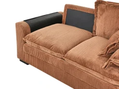New Sofa dla 2 osób TIRRO Sztruks Brązowy Sofy Tapicerowane|Sofy Dwuosobowe