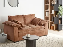 New Sofa dla 2 osób TIRRO Sztruks Brązowy Sofy Tapicerowane|Sofy Dwuosobowe