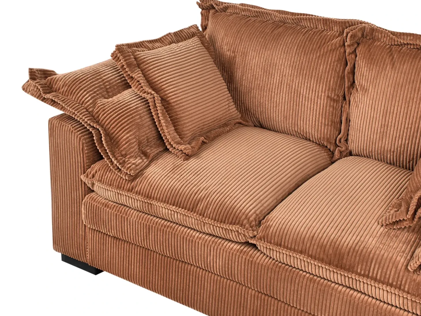 New Sofa dla 2 osób TIRRO Sztruks Brązowy Sofy Tapicerowane|Sofy Dwuosobowe