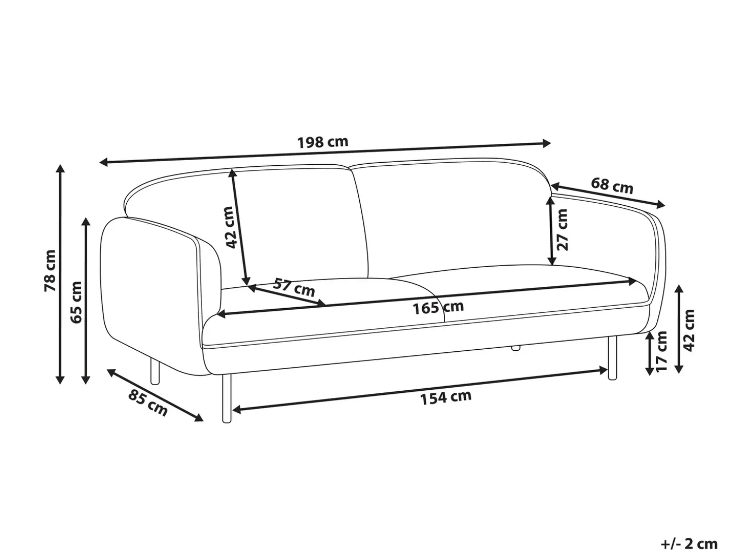 Outlet Sofa dla 3 osób TONSBERG Jasnoszary Sofy Tapicerowane|Wszystkie Sofy