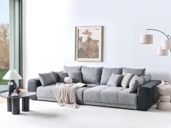 Sale Sofa dla 4 osób TORPO Szary Sofy Tapicerowane|Wszystkie Sofy