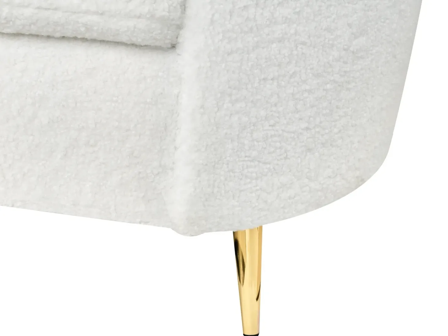 Outlet Sofa dla 3 osób TROSA Boucle Biały Sofy Tapicerowane|Kolekcje Sof
