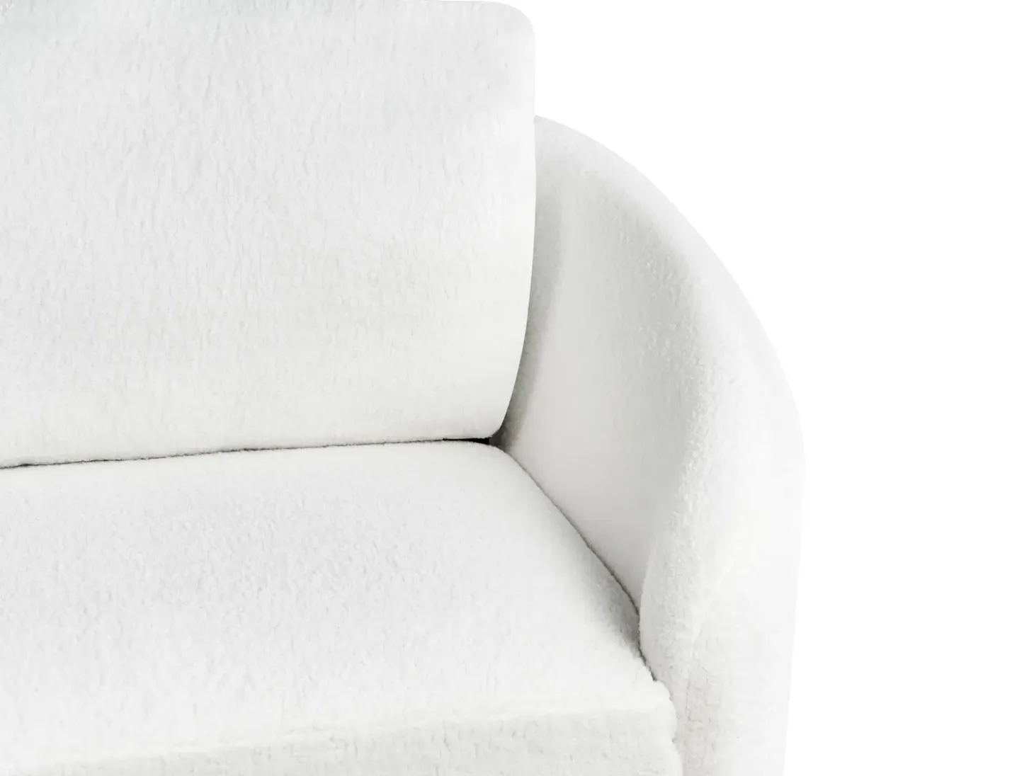 Outlet Sofa dla 3 osób TROSA Boucle Biały Sofy Tapicerowane|Kolekcje Sof