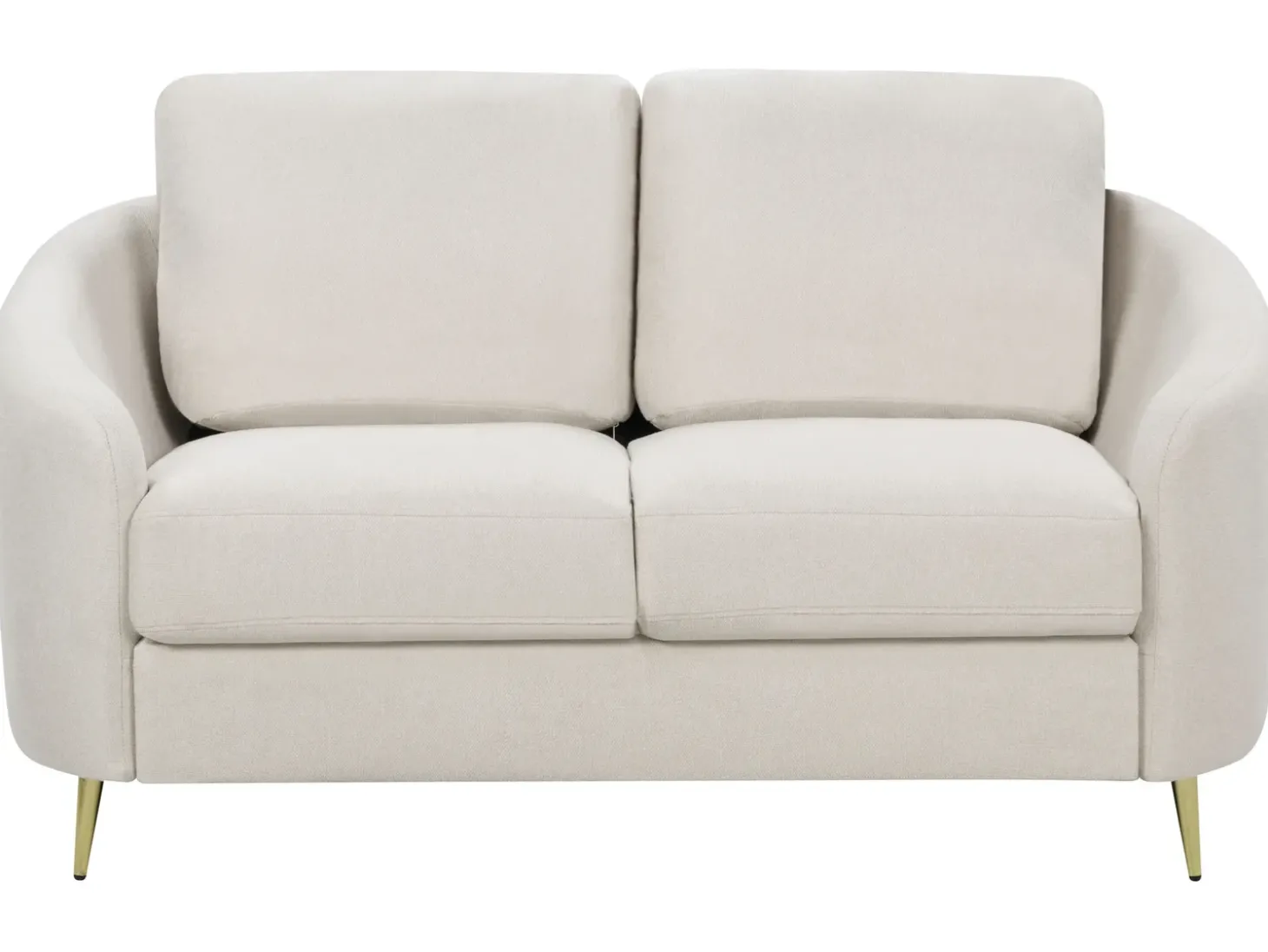 New Sofa dla 2 osób TROSA Jasnobeżowy Sofy Tapicerowane|Sofy Dwuosobowe