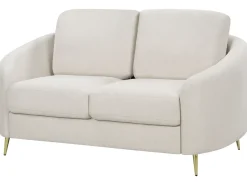 New Sofa dla 2 osób TROSA Jasnobeżowy Sofy Tapicerowane|Sofy Dwuosobowe