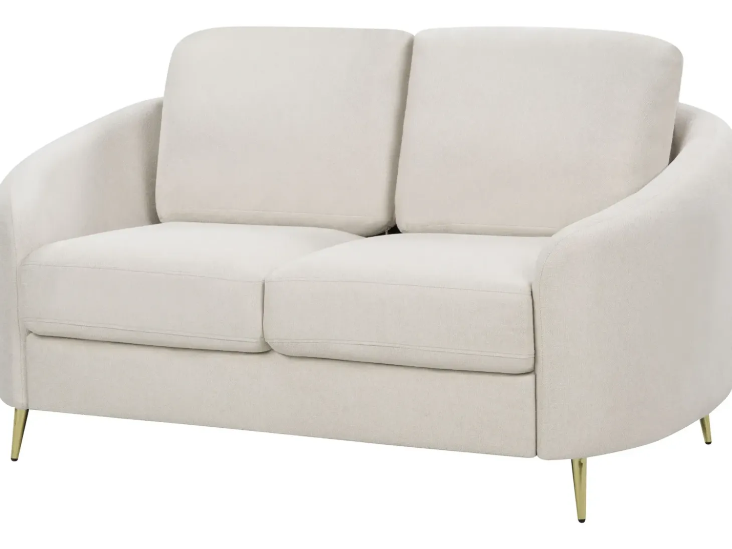 New Sofa dla 2 osób TROSA Jasnobeżowy Sofy Tapicerowane|Sofy Dwuosobowe