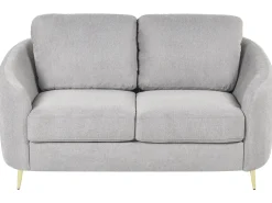 Outlet Sofa dla 2 osób TROSA Jasnoszary Sofy Tapicerowane|Sofy Dwuosobowe