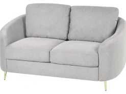 Outlet Sofa dla 2 osób TROSA Jasnoszary Sofy Tapicerowane|Sofy Dwuosobowe