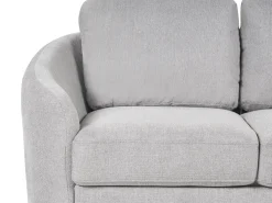 Outlet Sofa dla 2 osób TROSA Jasnoszary Sofy Tapicerowane|Sofy Dwuosobowe