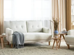 Outlet Sofa dla 2 osób TUVE Złamana biel Sofy Tapicerowane|Sofy Dwuosobowe