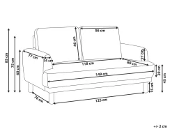 Outlet Sofa dla 2 osób TUVE Złamana biel Sofy Tapicerowane|Sofy Dwuosobowe