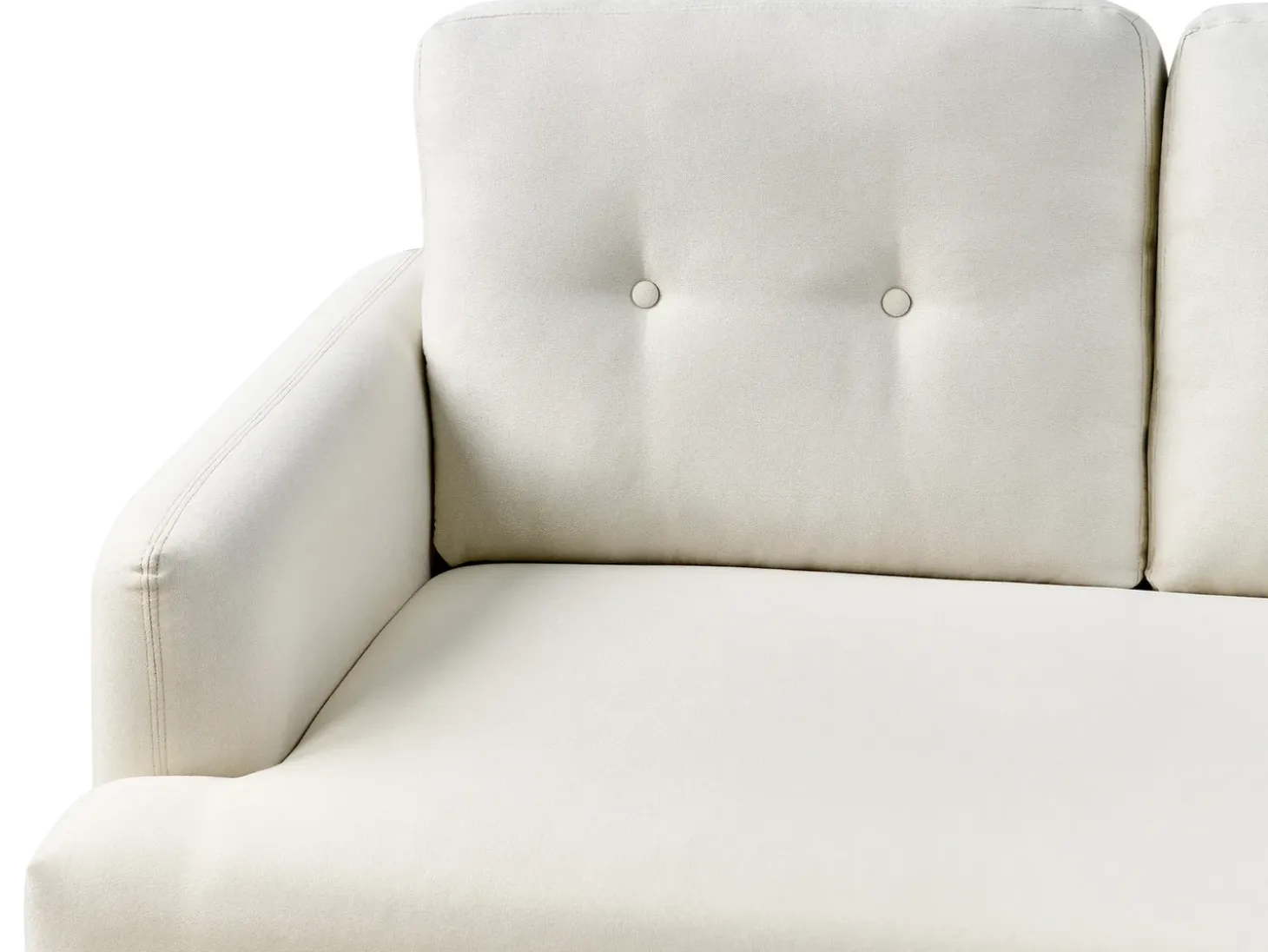 Outlet Sofa dla 2 osób TUVE Złamana biel Sofy Tapicerowane|Sofy Dwuosobowe