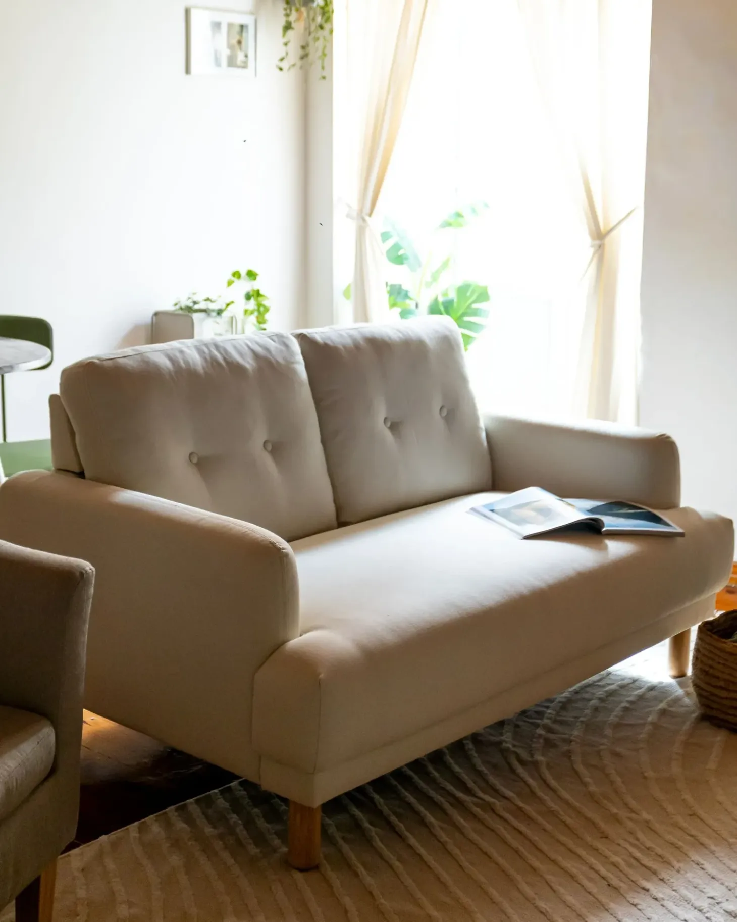 Outlet Sofa dla 2 osób TUVE Złamana biel Sofy Tapicerowane|Sofy Dwuosobowe