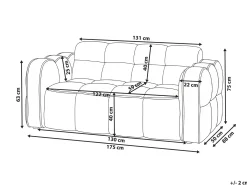 Outlet Sofa dla 2 osób UTANA Boucle Sofy Tapicerowane|Sofy Dwuosobowe
