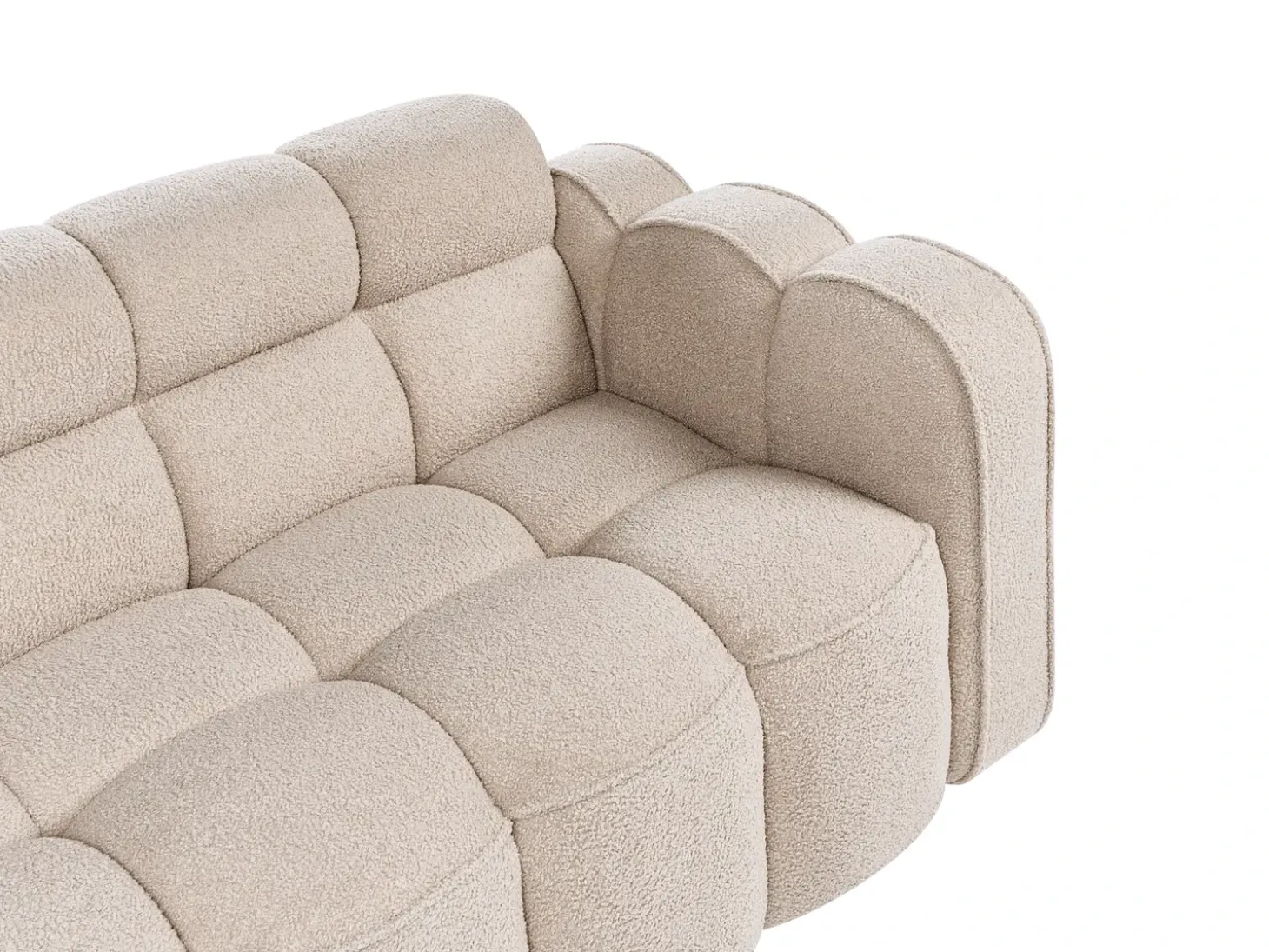 Outlet Sofa dla 2 osób UTANA Boucle Sofy Tapicerowane|Sofy Dwuosobowe
