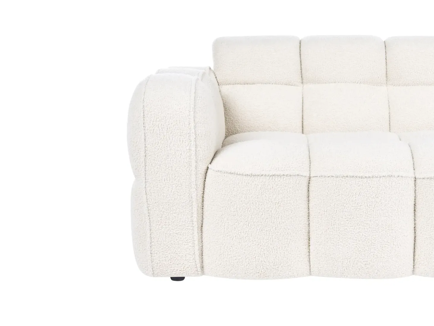 New Sofa dla 2 osób UTANA Boucle Złamana biel Sofy Tapicerowane|Sofy Dwuosobowe
