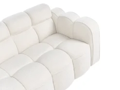 New Sofa dla 2 osób UTANA Boucle Złamana biel Sofy Tapicerowane|Sofy Dwuosobowe