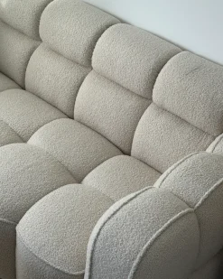 New Sofa dla 2 osób UTANA Boucle Złamana biel Sofy Tapicerowane|Sofy Dwuosobowe