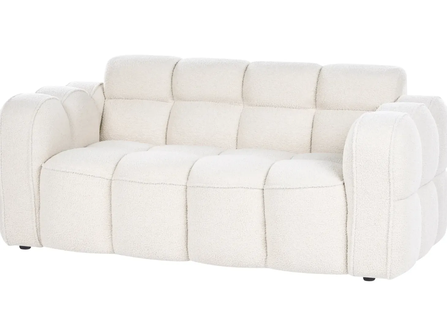 New Sofa dla 2 osób UTANA Boucle Złamana biel Sofy Tapicerowane|Sofy Dwuosobowe