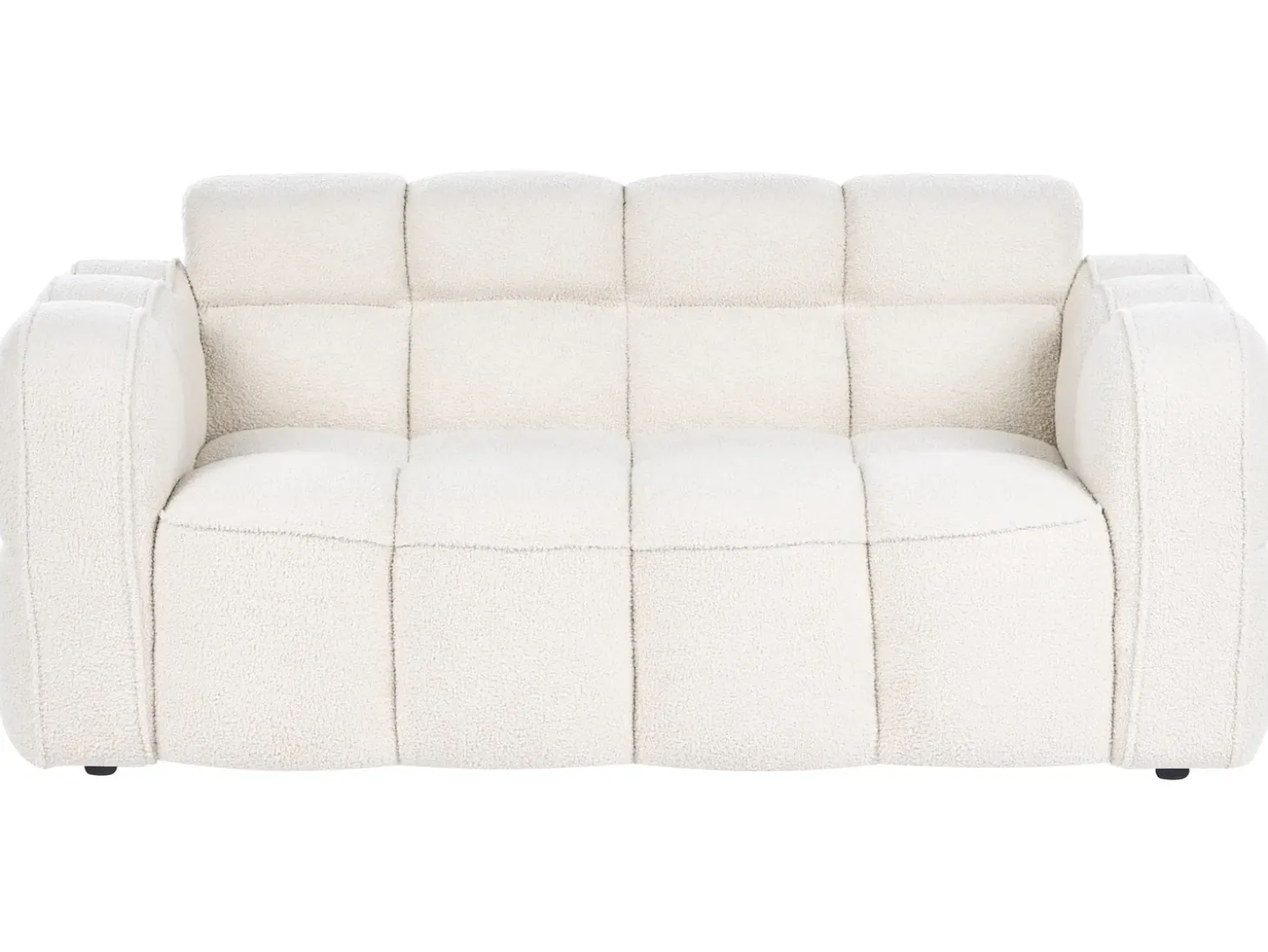 New Sofa dla 2 osób UTANA Boucle Złamana biel Sofy Tapicerowane|Sofy Dwuosobowe