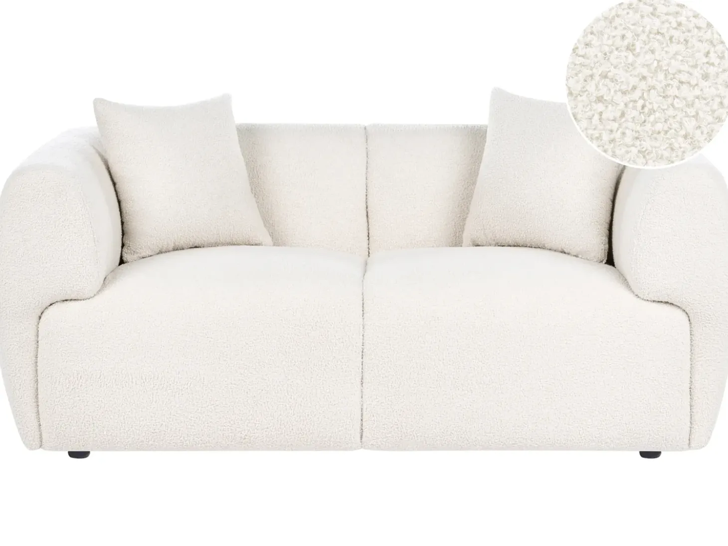 Sofa dla 2 osób VALBY Boucle Złamana biel Sofy Tapicerowane|Sofy Dwuosobowe
