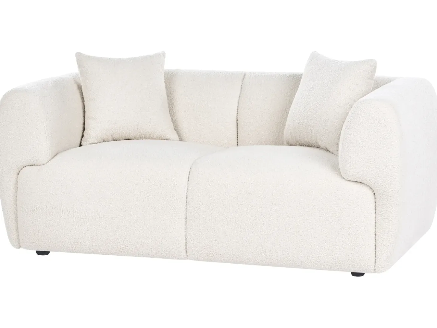 Sofa dla 2 osób VALBY Boucle Złamana biel Sofy Tapicerowane|Sofy Dwuosobowe