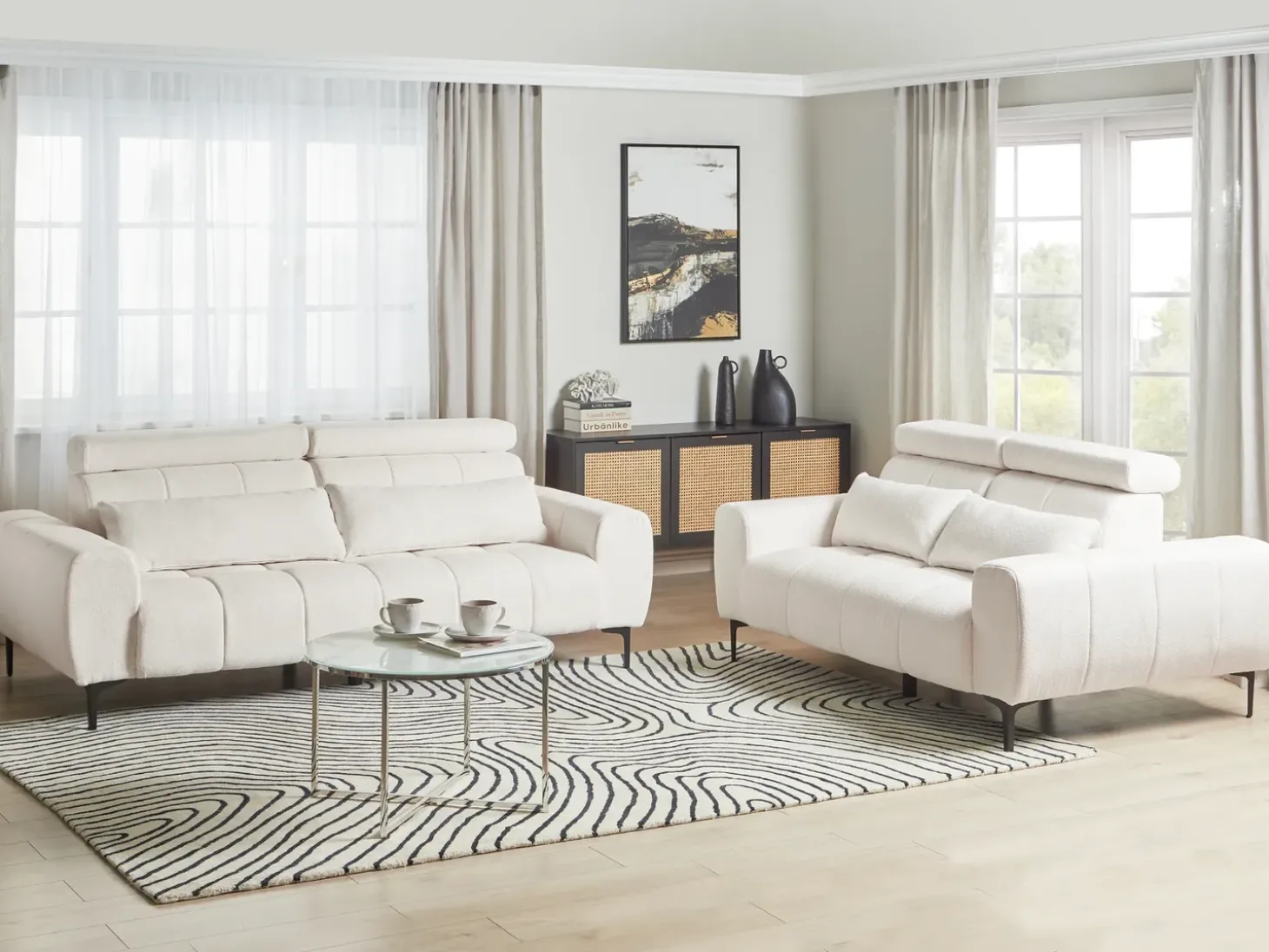 Clearance Sofa dla 2 osób VEGAMO Boucle Sofy Tapicerowane|Sofy Dwuosobowe