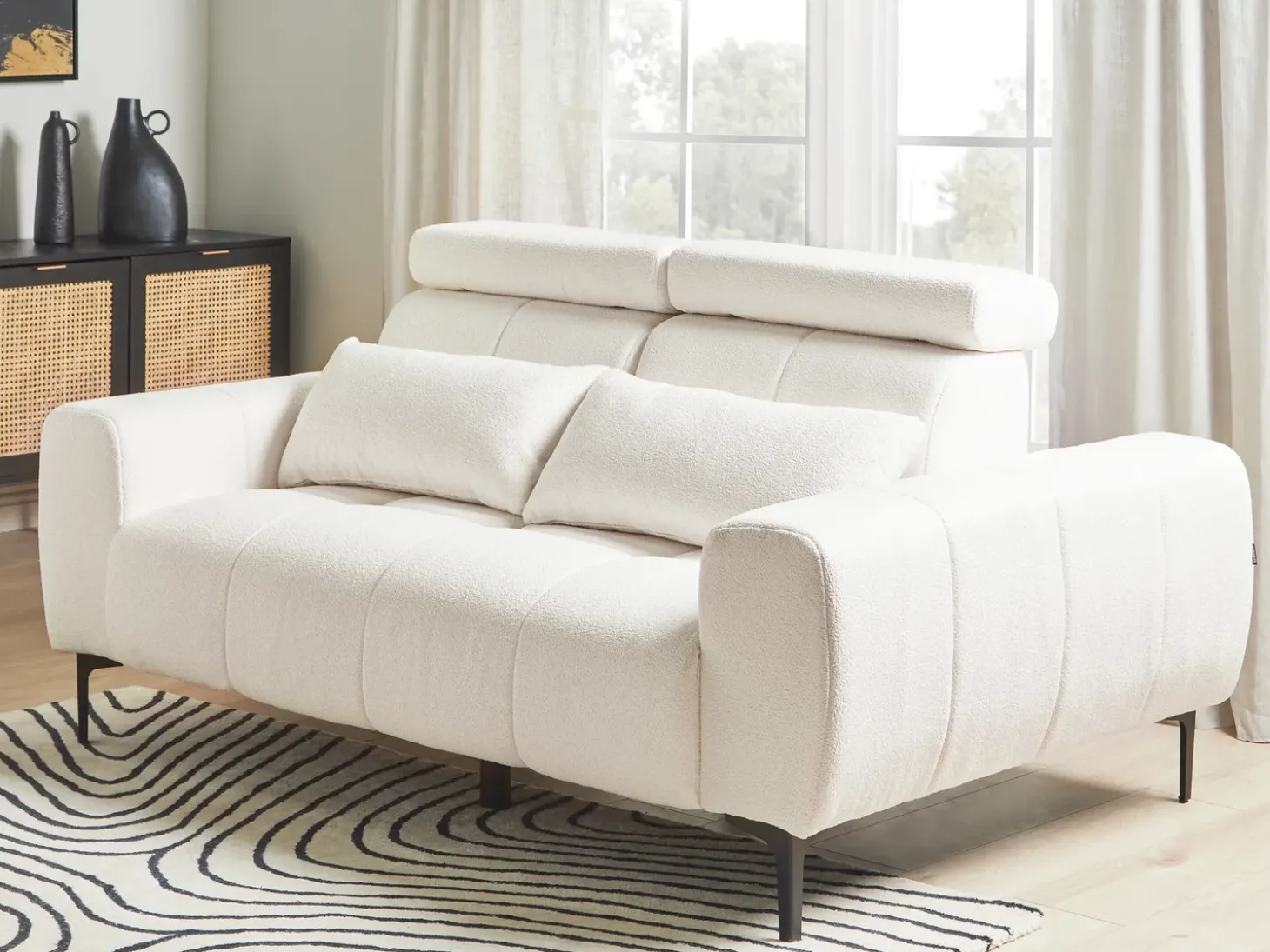 Clearance Sofa dla 2 osób VEGAMO Boucle Sofy Tapicerowane|Sofy Dwuosobowe