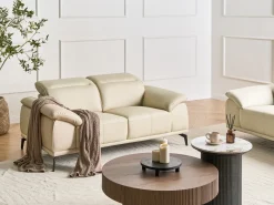 Sale Sofa dla 2 osób VEJEN Beżowy Sofy Tapicerowane|Sofy Dwuosobowe