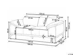 Sale Sofa dla 2 osób VEJEN Beżowy Sofy Tapicerowane|Sofy Dwuosobowe