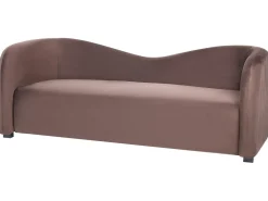 Outlet Sofa dla 3 osób VELTADA Welur Ciemno Sofy Tapicerowane|Wszystkie Sofy