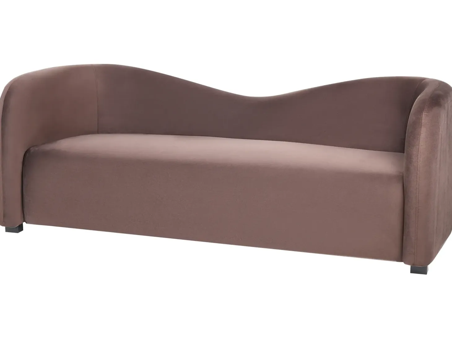 Outlet Sofa dla 3 osób VELTADA Welur Ciemno Sofy Tapicerowane|Wszystkie Sofy